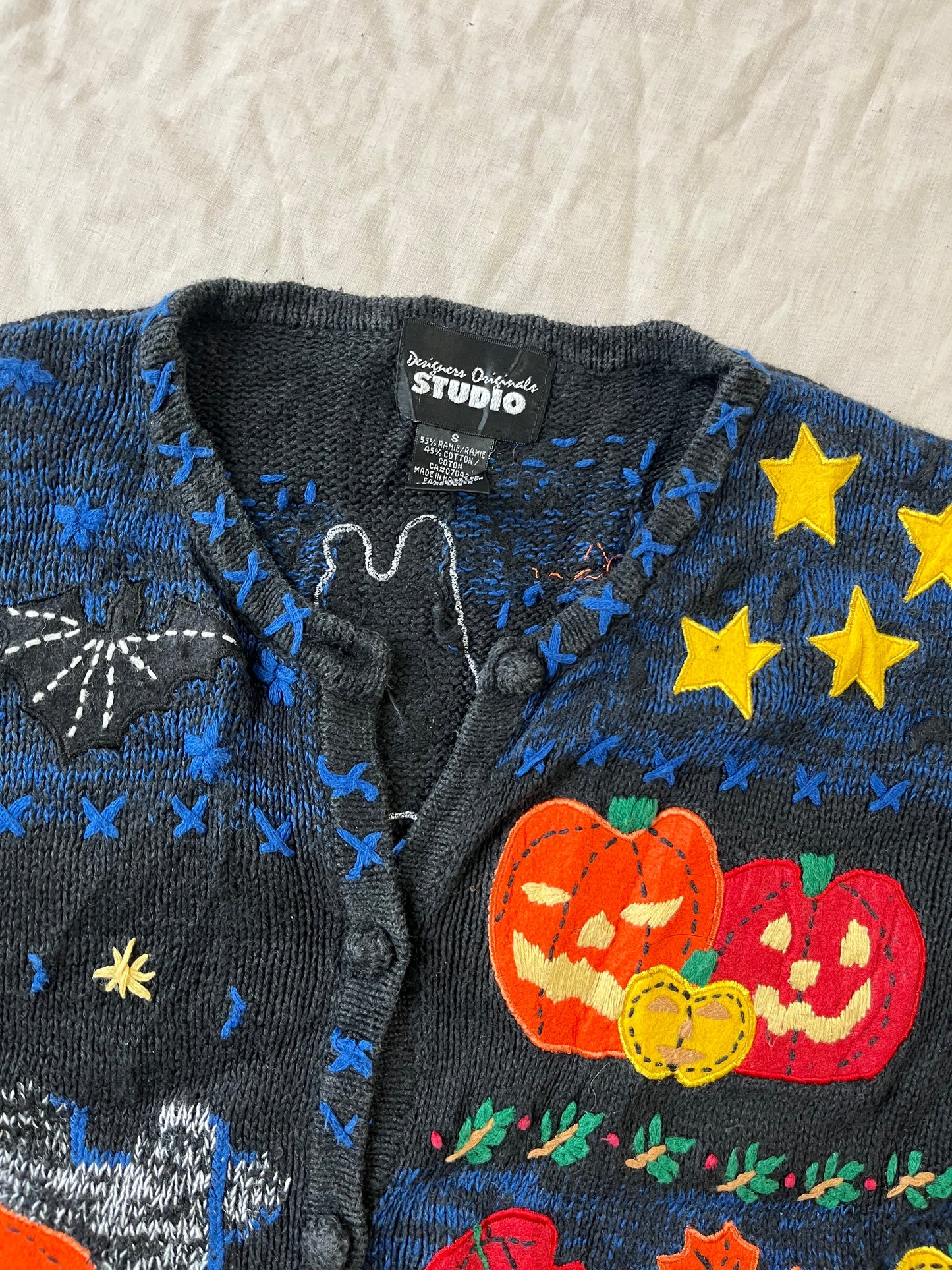 Something Wicked 1990s Halloween Cardigan S