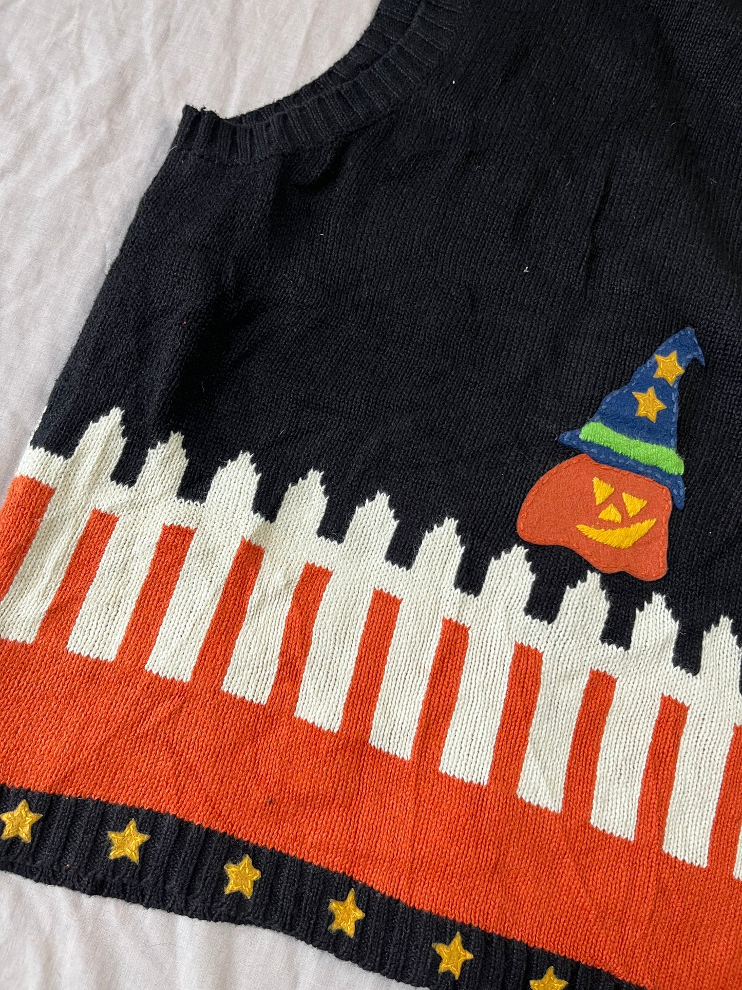 Nocturnal 1990s Halloween Sweater Vest L