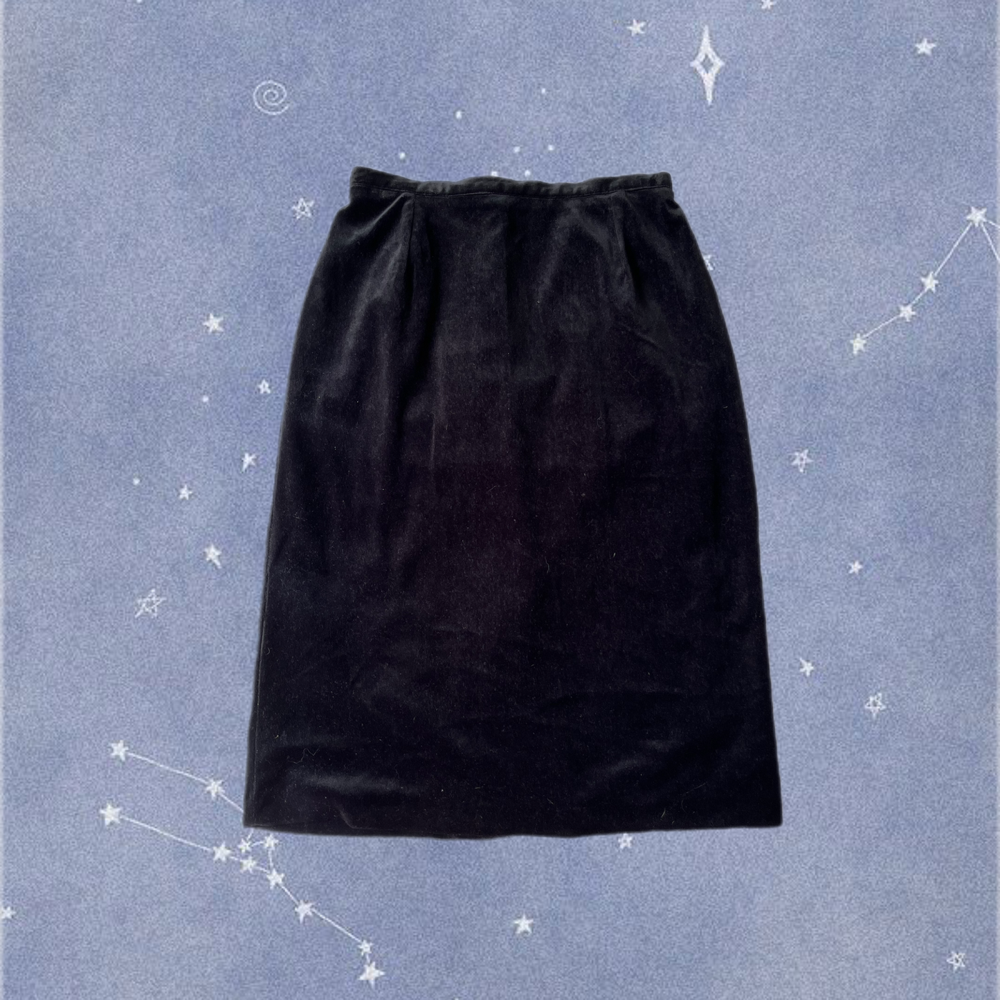 Black Velvet Skirt UK 10-12