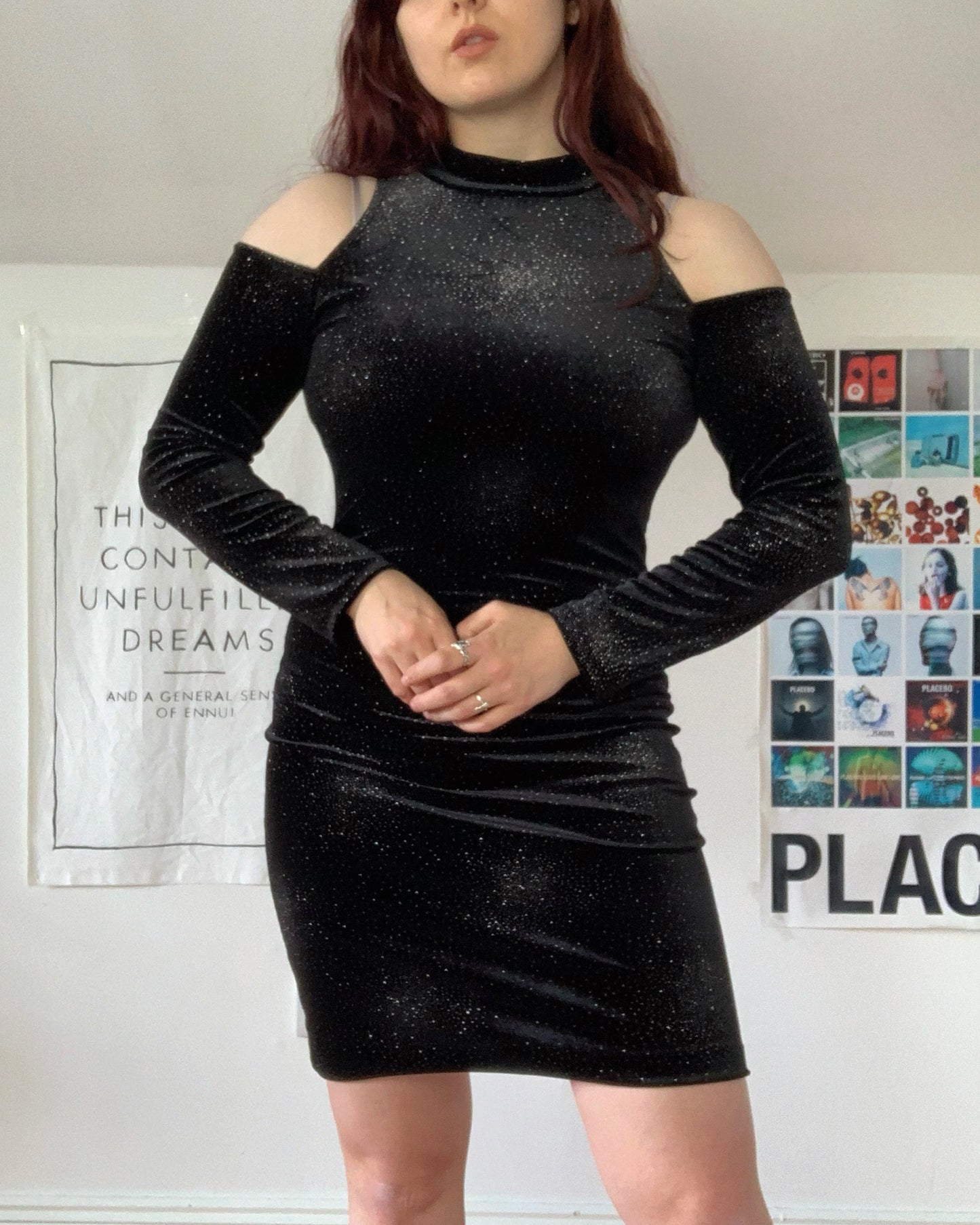 Nadia 90s/Y2K Velvet Dress UK 8/10