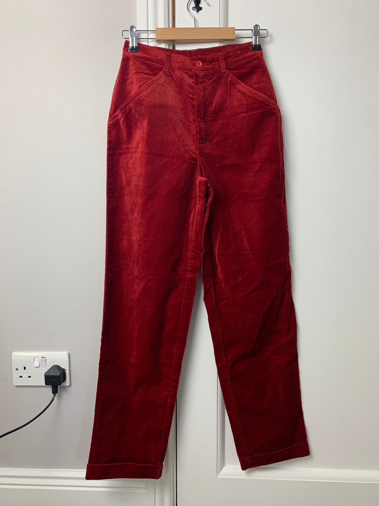 Lilah 90s Velvet Pants by Benetton UK 6/ Waist 24"