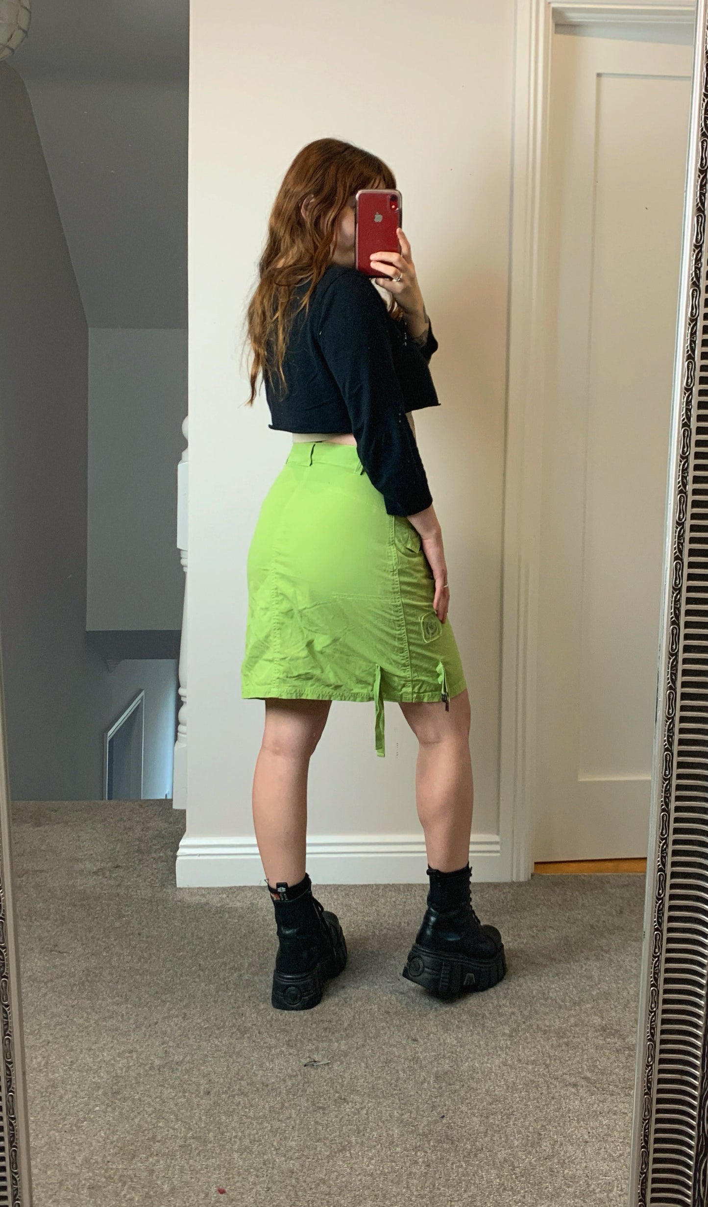 Sage Y2K Cargo Skirt UK 10-12