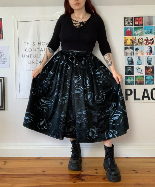 Adele 90s Velvet Skirt UK 8