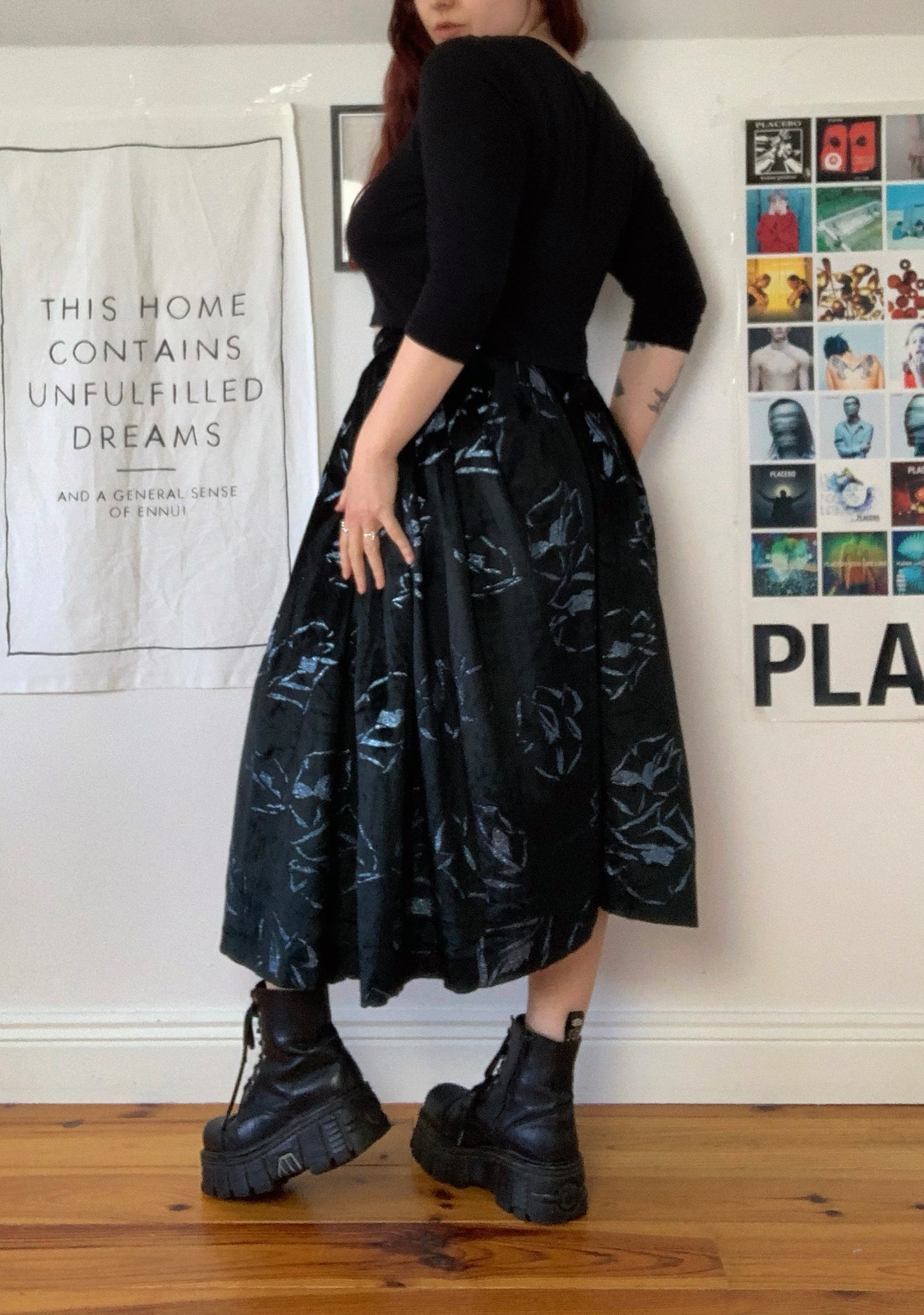 Adele 90s Velvet Skirt UK 8