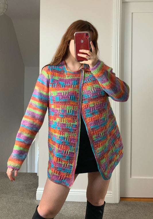 Rainbow Y2K Cardigan UK 4-14/M