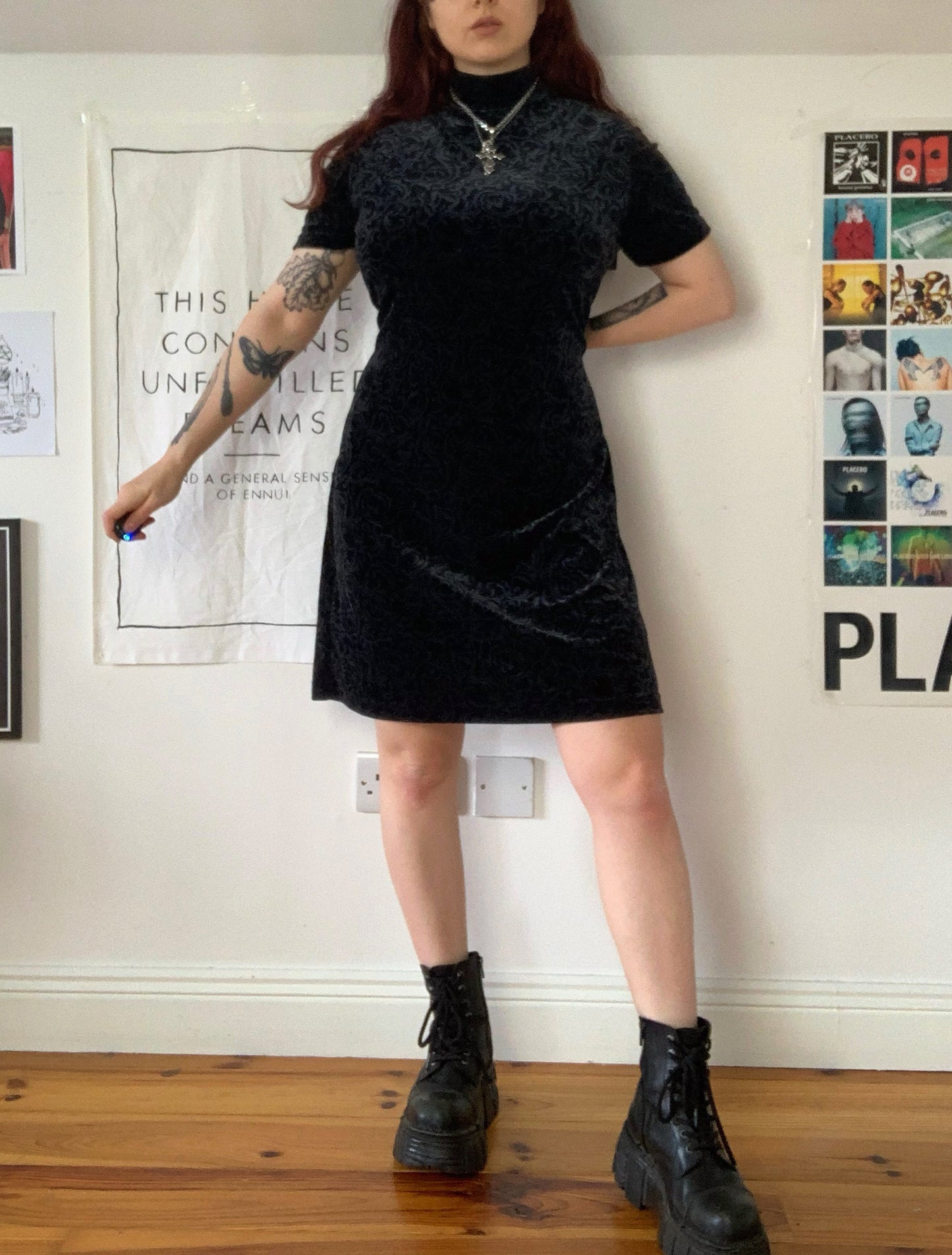 Pandora 90s Velvet Dress UK 14/16