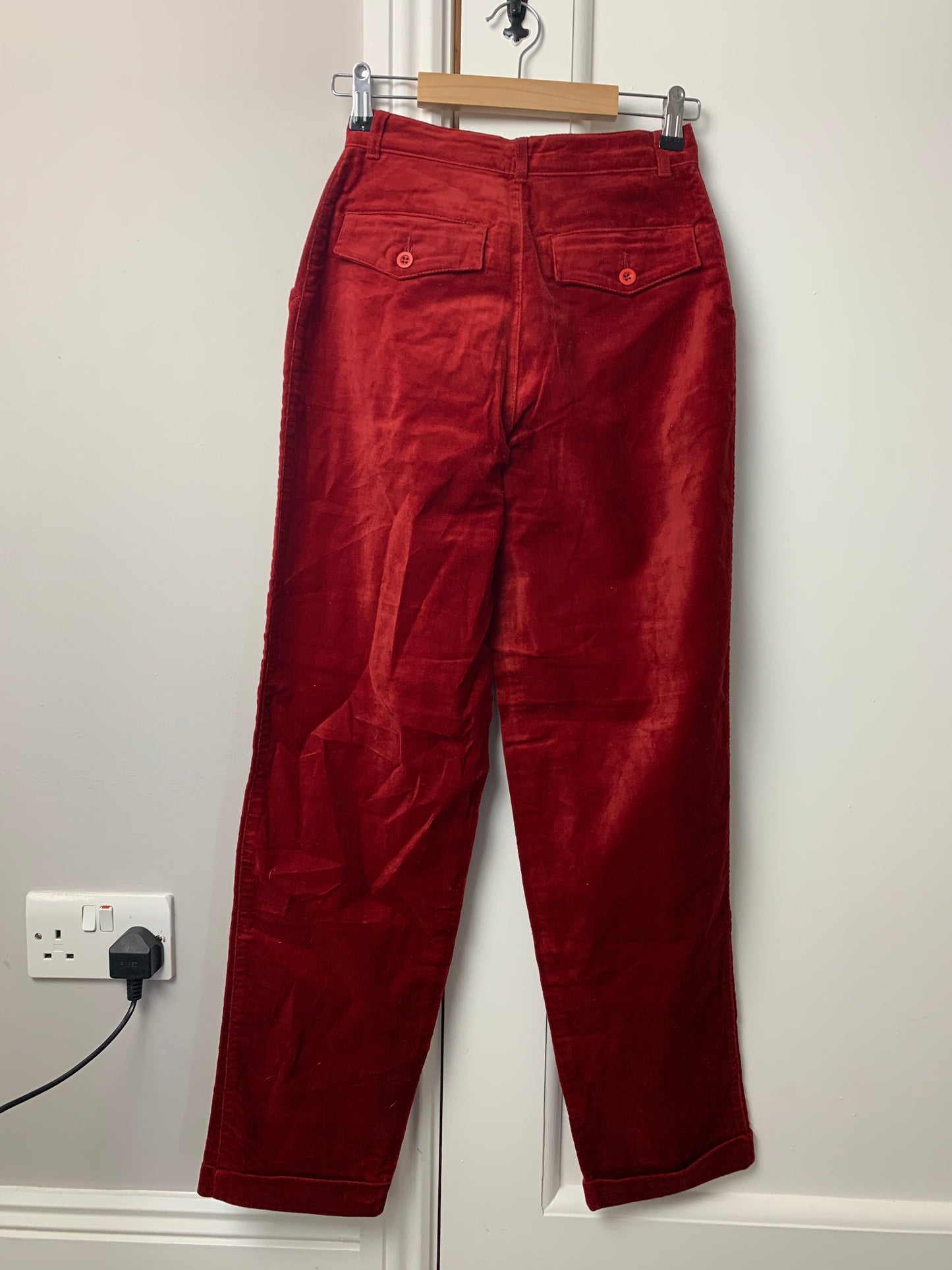 Lilah 90s Velvet Pants by Benetton UK 6/ Waist 24"