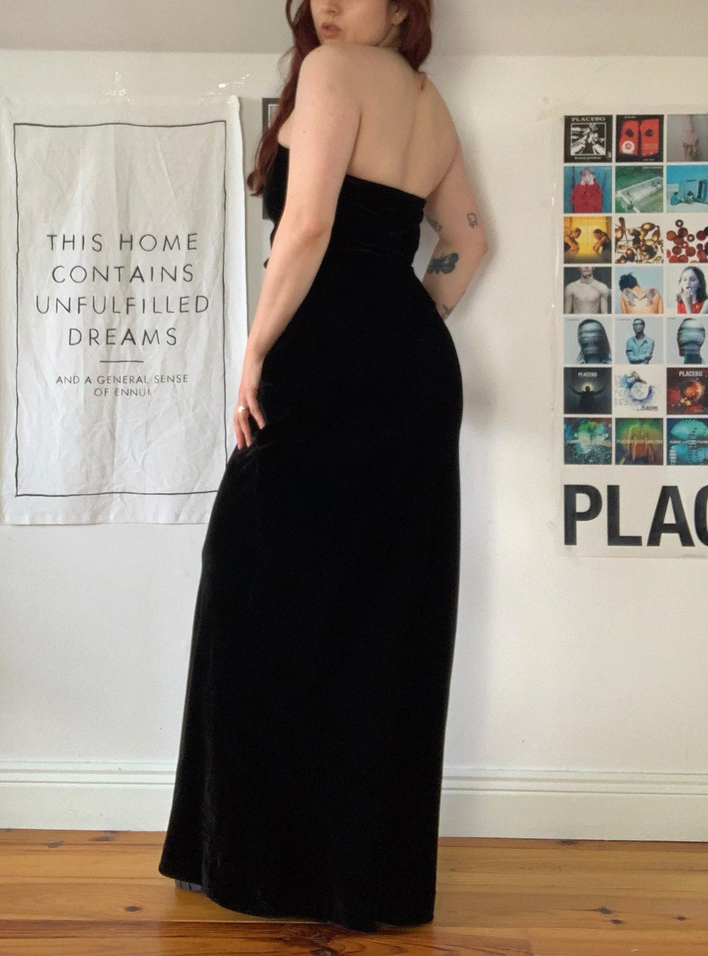 Phoebe 90s Velvet Maxi Dress UK 8