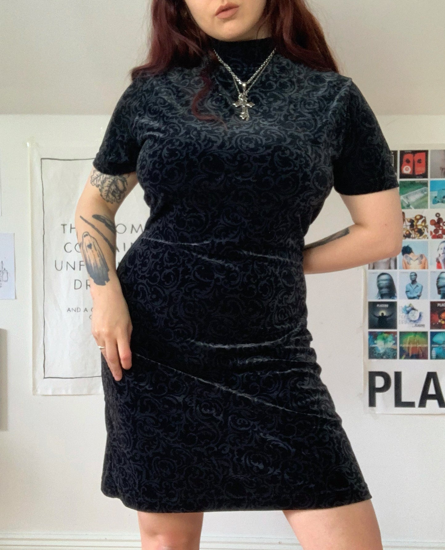 Pandora 90s Velvet Dress UK 14/16