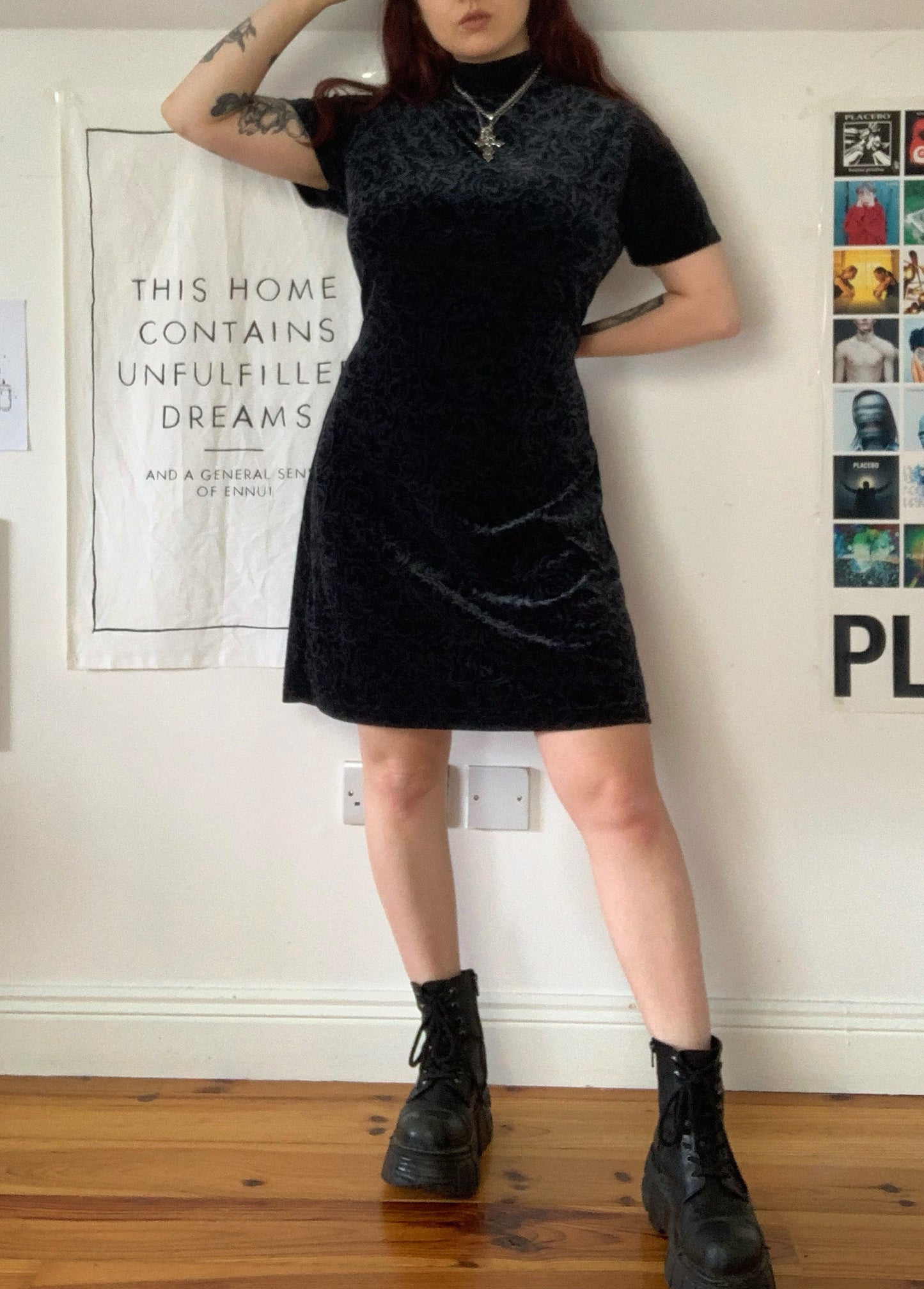 Pandora 90s Velvet Dress UK 14/16