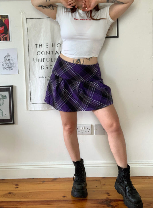 Lauren Y2K Tartan Skirt UK 10