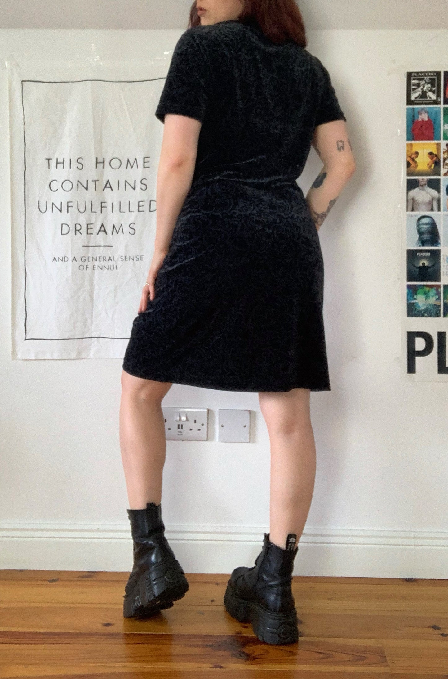 Pandora 90s Velvet Dress UK 14/16