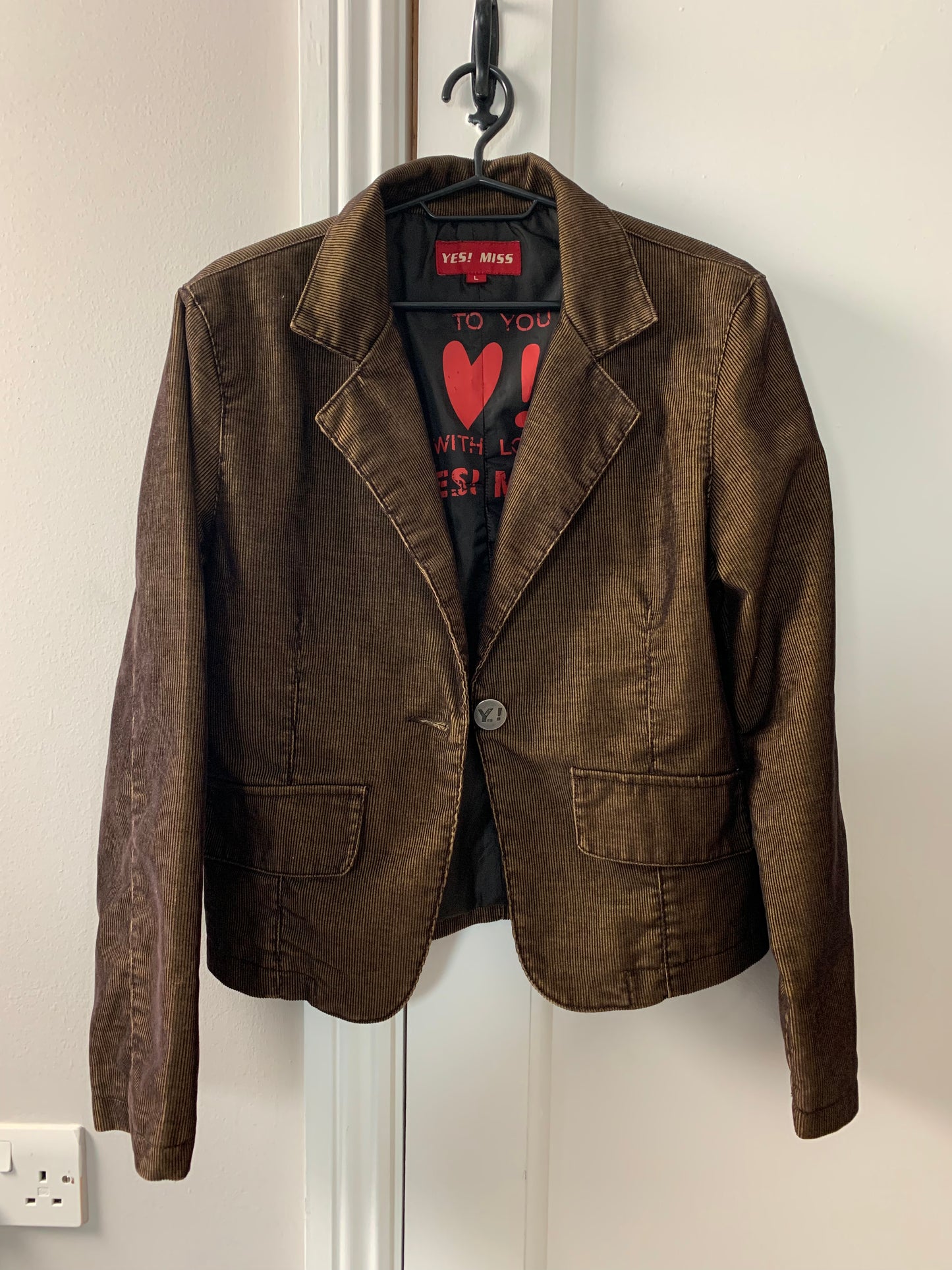 Rose Y2K Corduroy Jacket UK 10-14